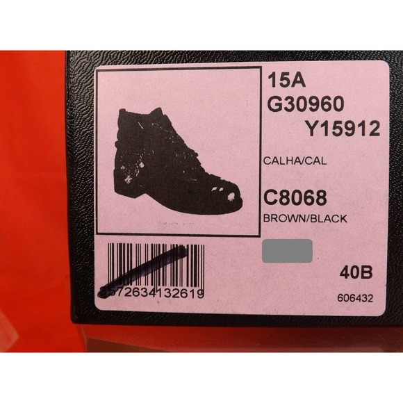 NIB CHANEL BROWN GOLD CHARMS CHAIN BLACK CAP TOE PONY HAIR ANKLE BOOTS 37.5 $2K - Picture 12 of 12